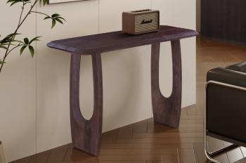 Sidetable massief mangohout donkerbruin 120 cm