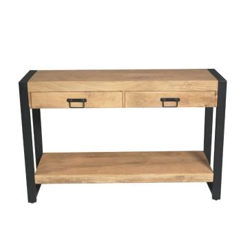 sidetable mangohout met laden 120 cm