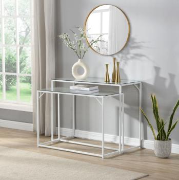 sidetable set wit metaal 100 cm