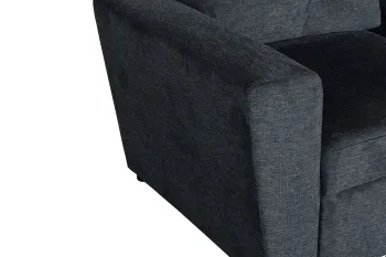 Slaap hoekbank grijs stof met opbergruimte 245 cm