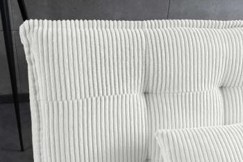 slaapbank beige cord stof 195 cm met kussens