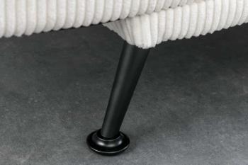 slaapbank beige cord stof 195 cm met kussens