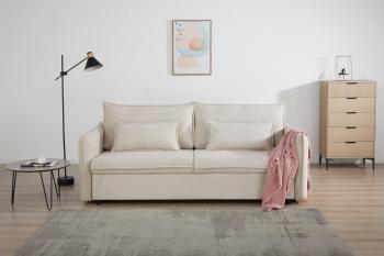 Moderne Slaapbank cord beige 215 cm