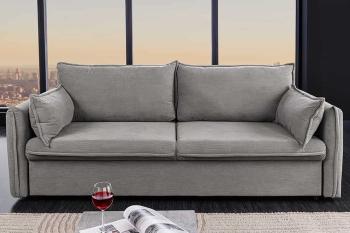 Slaapbank grijs cord stof 215 cm