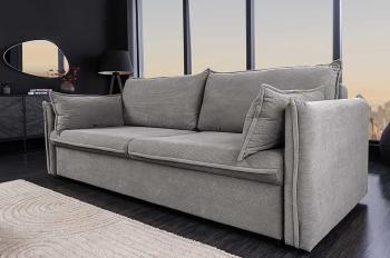 Slaapbank grijs cord stof 215 cm