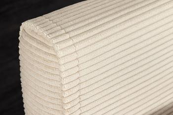 Slaapbank beige cord stof 140 cm incl kussens