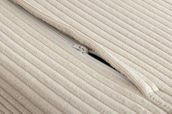 Slaapbank beige cord stof 140 cm incl kussens