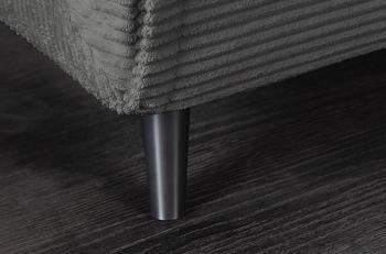 slaapbank grijs cord stof 140 cm incl. kussens