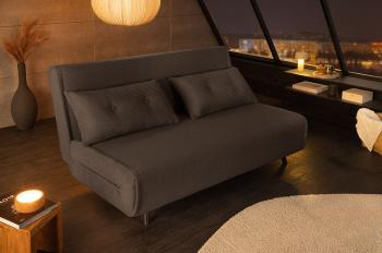 slaapbank grijs cord stof 140 cm incl. kussens