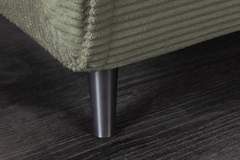 Slaapbank groen cord stof 140 cm incl. kussens