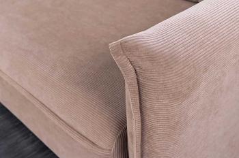 Slaapbank taupe cord stof 215 cm