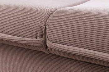 Slaapbank taupe cord stof 215 cm