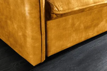 Moderne Slaapbank geel fluweel 215 cm