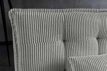 slaapbank beigegrijs cord stof 195 cm met kussens