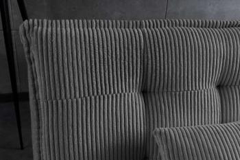 slaapbank grijs cord stof 195 cm met kussens