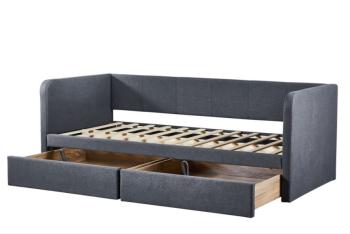 Slaapbank grijs met laden 215 cm