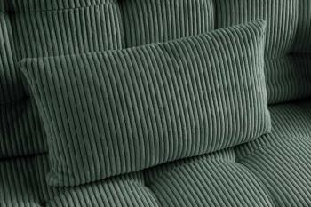 slaapbank groen cord stof 195 cm met kussens