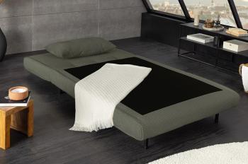 Slaapfauteuil groen cord stof 100 cm incl. kussen