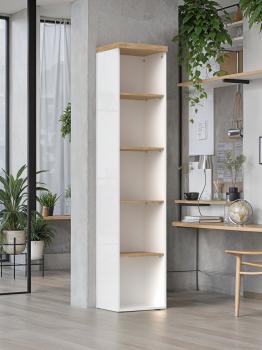 smalle hoge kantoor kast wit hoogglans 40x190 cm