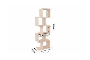 Vakkenkast mangohout cremekleur 150 cm