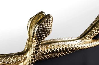 Wandspiegel Snake goud vorm 50x52 cm