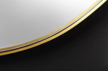 Spiegel met gouden rand organische vorm 63x74 cm