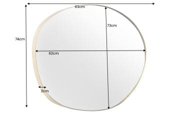 Spiegel met gouden rand organische vorm 63x74 cm