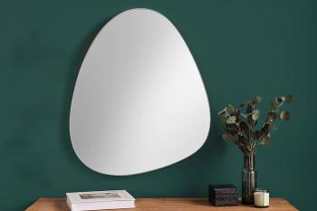 Spiegel met eiken rand organische vorm 60x70 cm