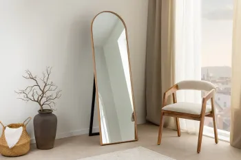 Passpiegel staand model eiken omlijsting 165 cm