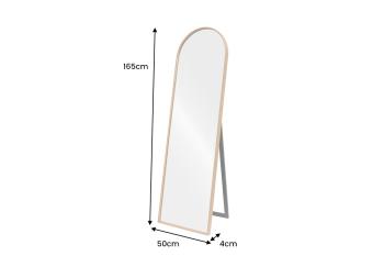 Passpiegel staand model eiken omlijsting 165 cm