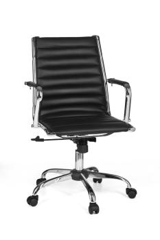 Design bureaustoel zwart kunstleder