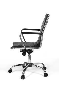 Design bureaustoel zwart kunstleder
