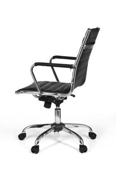 Design bureaustoel zwart kunstleder