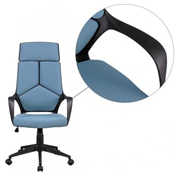Moderne bureaustoel blauw zwart