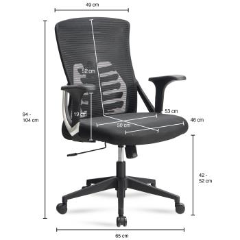 bureaustoel ergonomisch zwart zilver