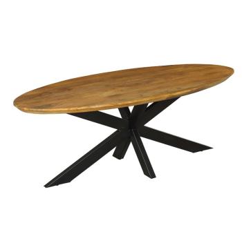 ovale tafel mangohout 160 cm