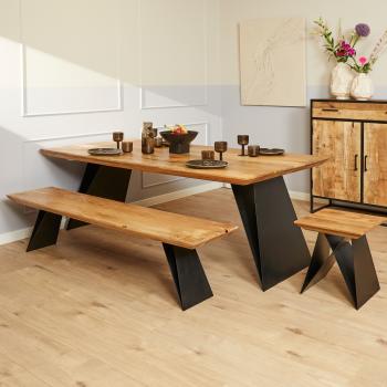 Mango tafel 300 cm donkerbruin