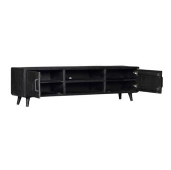 tv-meubel zwart mangohout 180 cm