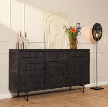 Brandy dressoir-zwart-160 cm