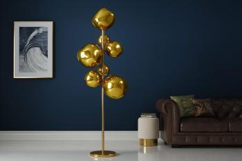 vloerlamp goud met 7 glasbollen 168 cm