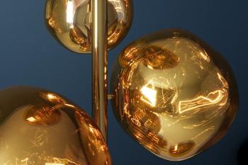 vloerlamp goud met 7 glasbollen 168 cm