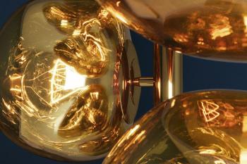 vloerlamp goud met 7 glasbollen 168 cm