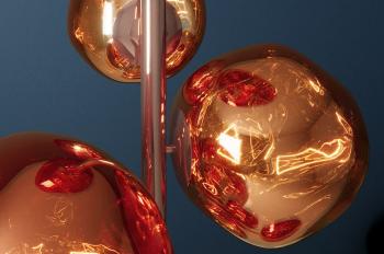 vloerlamp koper met 7 glasbollen 168 cm
