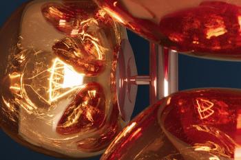 vloerlamp koper met 7 glasbollen 168 cm