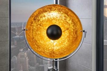Staande Studio vloerlamp zwart goud 168 cm