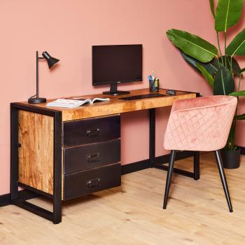 Bureau Bas mangohout 145 cm