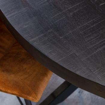 Ronde tafel zwart mango 120 cm