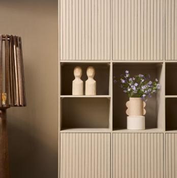 Vakkenkast zandbeige 135 cm