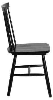 zwarte massief houten stoel