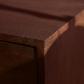 strak zwevend tv meubel donkerbruin mangohout 280 cm